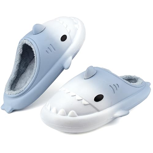 Lanivic Damen Herren Hai Hausschuhe Winter Wasserdicht Warme Flauschige Gefüttert Hausschuhe Pantoffeln Shark Slippers Indoor Outdoor von Lanivic