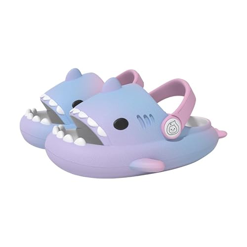 Lanivic Jungen Mädchen Hai Dusch und Badeschuhe Lustig Sommer Hausschuhe Rutschfeste Pantoletten Kinder Badelatschen Strand Shark Slippers von Lanivic