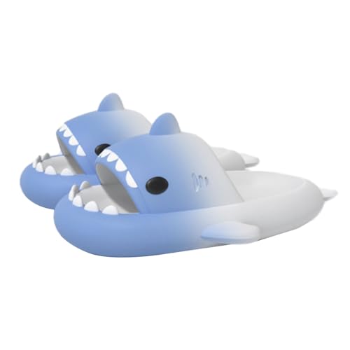 Lanivic Jungen Mädchen Hai Dusch und Badeschuhe Lustig Sommer Hausschuhe rutschfeste Pantoletten Kinder Badelatschen Strand Shark Slippers von Lanivic