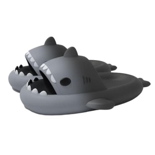 Lanivic Jungen Mädchen Hai Dusch und Badeschuhe Lustig Sommer Hausschuhe Rutschfeste Pantoletten Kinder Badelatschen Strand Shark Slippers von Lanivic
