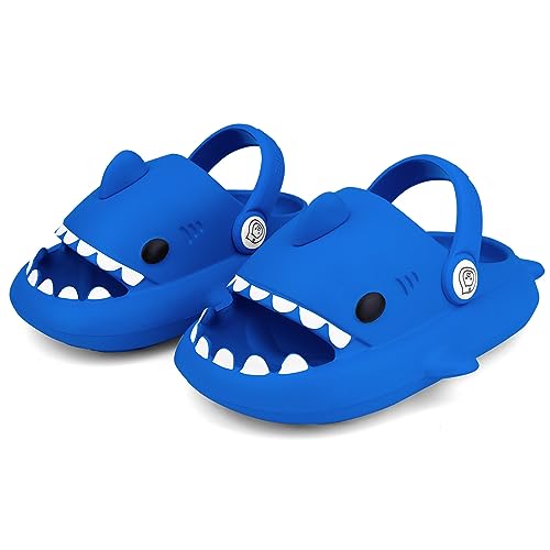 Lanivic Jungen Mädchen Hai Dusch und Badeschuhe Lustig Sommer Hausschuhe rutschfeste Pantoletten Kinder Badelatschen Strand Shark Slippers von Lanivic