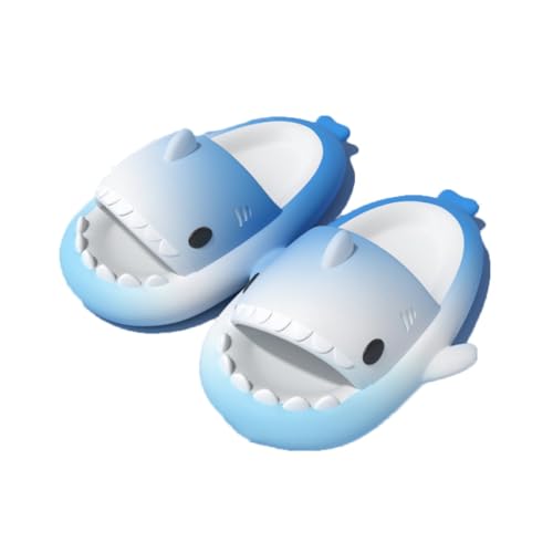 Lanivic Jungen Mädchen Hai Dusch und Badeschuhe Tiger Lustig Sommer Hausschuhe rutschfeste Pantoletten Schuhe Badelatschen Strand Shark Slippers Mehrfarbig von Lanivic