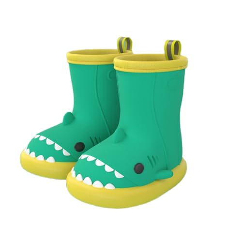 Lanivic Kinder Hai Gummistiefel Jungen Regenstiefel Mädchen Wasserdicht Rutschfest Damen Hai Rain Boot Draussen Schneestiefel von Lanivic