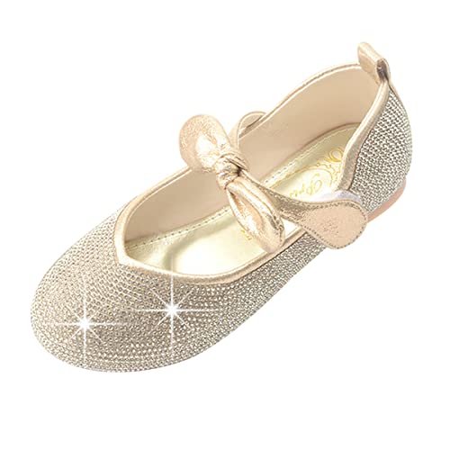 Prinzessin Schuhe Mädchen Mary Jane Flats Ballett Sandalen Mädchen Pailletten Party Festliche Schuhe Gold EU 30 von Lanivic