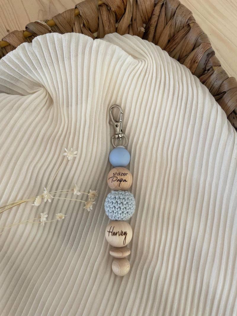 Schlüsselanhänger "Bester/Tollster Papa" | Mit Name von Laniwoodlove