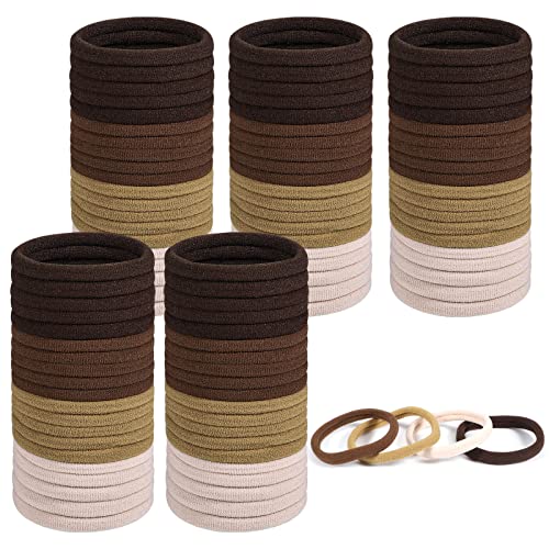100 Stück Haargummi Damen, Haargummis Mädchen weiche Polyester, Haargummi Metallfreie für Frauen und Mädchen (4 Farben) von Lanjue
