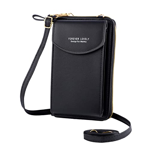 PU Leder Handytasche, Crossbody Phone Bag Leder Phone Purse with Long Strap for Women von Lanjue