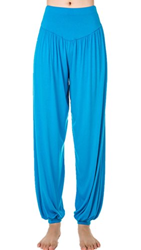 LANMAY Yoga-Sporthose für Damen, elastisch, weich, Modal, Türkis/Ausflug, einfarbig (Getaway Solids), X-Groß von Lanmay