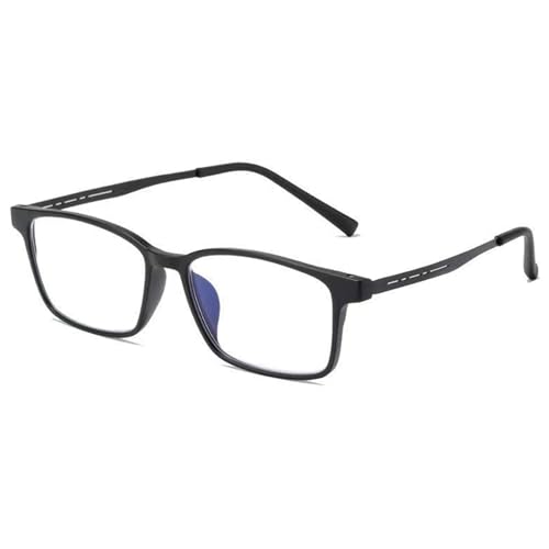 Lanomi Blaulichtfilter Lesebrille Damen Herren Rechteck Leicht TR90 Rahmen Lesehilfe Flexibel Sehhilfe Computerbrille Matt Schwarz 1.0 von Lanomi