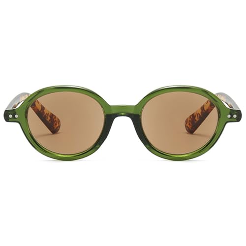 Lanomi Getönte Lesebrille Rund mit Sonnenschutz Damen Herren Sonne Lesehilfe Oval Sehhilfe Grau Braun Linse Sonnenlesebirlle Braun Linse/Grün Rahmen Schildpatt Arm Brille 1.5 von Lanomi