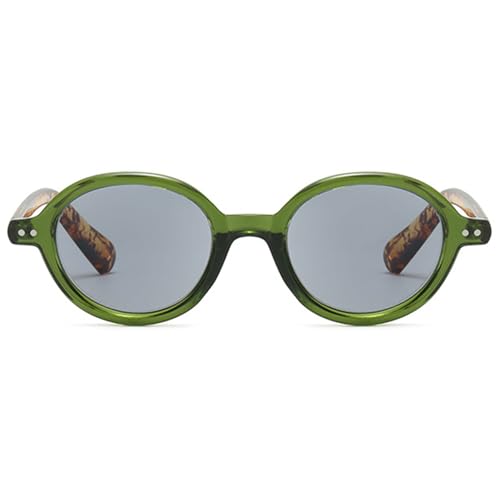 Lanomi Getönte Lesebrille Rund mit Sonnenschutz Damen Herren Sonne Lesehilfe Oval Sehhilfe Grau Braun Linse Sonnenlesebirlle Grau Linse/Grün Rahmen Schildpatt Arm Brille 2.0 von Lanomi