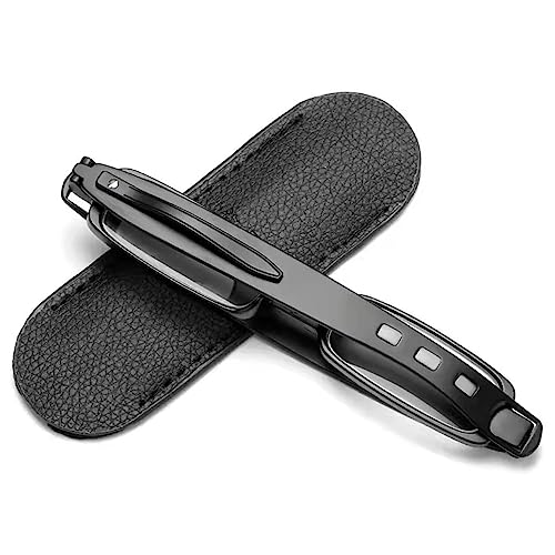 Lanomi Kompakte Faltbare Lesebrille Damen Herren 360 Grad Drehung Lesehilfe Leicht TR90 Sehhilfe Klein Schmal Zusammenklappbare Brille mit Lederetui Schwarz (blaulichtfilter) 4.0 von Lanomi