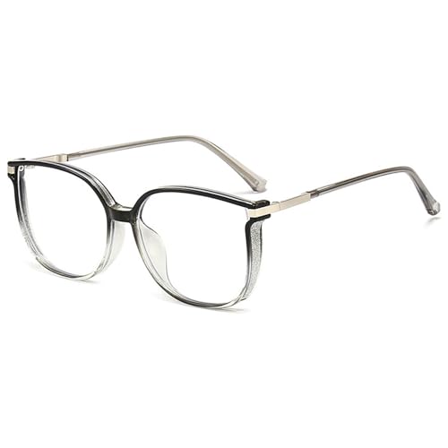 Lanomi Lesebrille Blaulichtfilter Groß Herren Damen Computer Sehhilfe Dicke TR90 Rahmen UV400 Schutz Lesehilfe Anti Müdigkeit Brille +0 bis +4,0 Farbverlauf Schwarz 1.0 von Lanomi