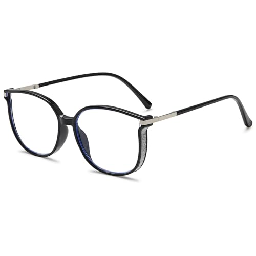 Lanomi Lesebrille Blaulichtfilter Groß Herren Damen Computer Sehhilfe Dicke TR90 Rahmen UV400 Schutz Lesehilfe Anti Müdigkeit Brille +0 bis +4,0 Schwarz 2.0 von Lanomi