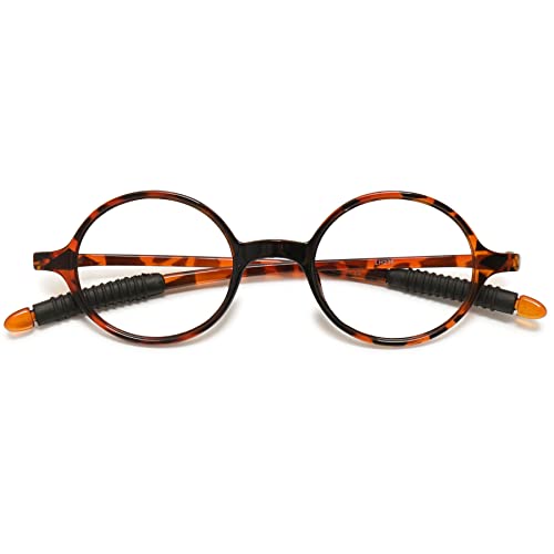 Lanomi Lesebrillen Herren Damen Retro Runde Sehhilfe Lesehilfe Leicht Vollrandbrille Nerd Brillen 1,0 1,25 1,5 1,75 2,0 2,25 2,5 2,75 3,0 3,5 4,0 (Schildpatt, 2.0) von Lanomi