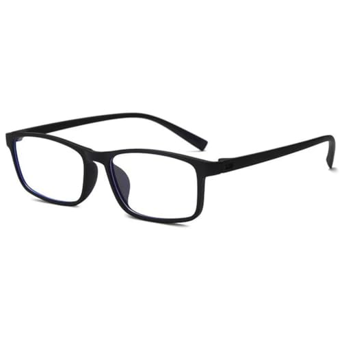 Lanomi Schwarz Lesebrille Blaulichtfilter Herren Rechteck Sehhilfe Flexibel Kunststoff Lesehilfe Ohne Metall Matt Schwarz 1.0 von Lanomi