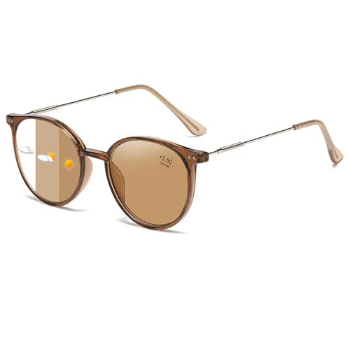 Lanomi Selbsttönende Lesebrille Blaulichtfilter Damen Herren Rund UV400 Schutz Lesehilfe Sehhilfe Photochrome Brille mit Stärke Braun Rahmen/Selbsttönende Braun 4.0 Lanomi Selbsttönende Lesebrille Blaulichtfilter Damen Herren Rund UV400 Schutz Lesehilfe Sehhilfe Photochrome Brille mit Stärke Braun Rahmen/Selbsttönende Braun 4.0 von Lanomi