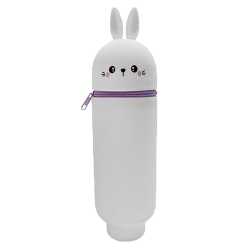 Lansls Federmäppchen, 2-In-1 Weiche Silikontasche, Cartoon Stifteetui, Stand Up Federmäppchen, Tier Stifthalter, Stifte Mäppchen, Stifthalter Bleistifttasche Mädchen Junge (C) von Lansls