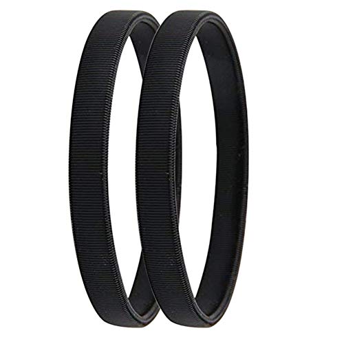 Lansonee 1 Paar rutschfeste Metall-Hemden-Halter, dehnbare Strumpfbänder, elastische Armbänder, Schwarz , Einheitsgröße von Lansonee