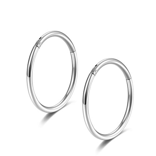 16g Septum Piercing Ring Creolen 316L Chirurgenstahl Tragus Piercing Knorpel Ohrpiercing Hoop Frauen Männer 7mm von Lantine