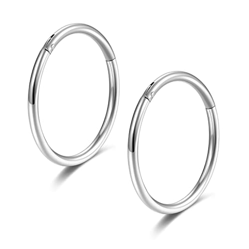 20g Nasenpiercing Ring Hoop 316L Chirurgenstahl Septum Ringe Tragus Piercing Knorpel Hoop Ohrringe für Frauen Männer 9mm von Lantine