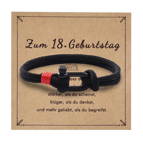 Lantine 19Cm Geburtstagsgeschenk für 18 Jährige Mailänder Seil Armband Herren mit Hufeisen Schraubverschluss Nautisches Navy Armband Lantine 19Cm Geburtstagsgeschenk für 18 Jährige Mailänder Seil Armband Herren mit Hufeisen Schraubverschluss Nautisches Navy Armband von Lantine