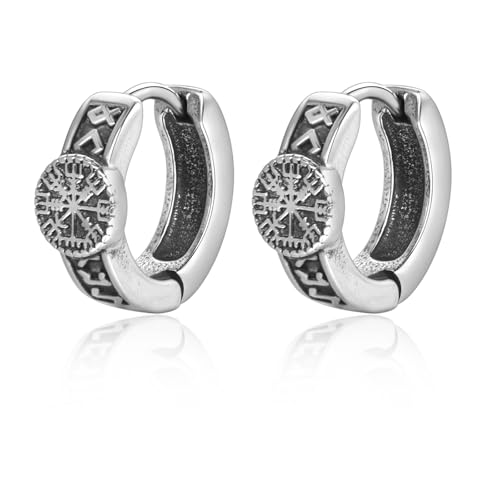Lantine Creolen Ohrringe für Damen männer Vintage Gothic Punk Rock Creolen Herren Schwarze wikinger Edelstahl Huggie Schmuck Geschenke Lantine Creolen Ohrringe für Damen männer Vintage Gothic Punk Rock Creolen Herren Schwarze wikinger Edelstahl Huggie Schmuck Geschenke von Lantine