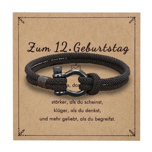 Lantine Geburtstagsgeschenke für 12 Jährige Mailänder Seil Armband Herren Hufeisen Schraube Fesseln Nautical Sailor Navy Armband Lantine Geburtstagsgeschenke für 12 Jährige Mailänder Seil Armband Herren Hufeisen Schraube Fesseln Nautical Sailor Navy Armband von Lantine
