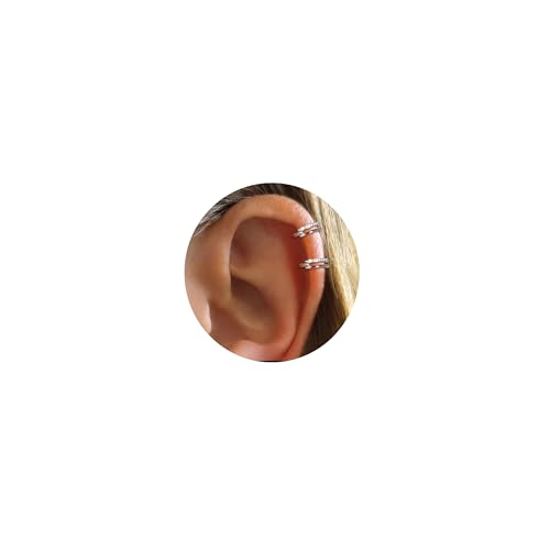 Lantine Silber Nasenpiercing Ring Helix Conch Piercings 316L Chirurgenstahl Piercing Ohr septum piercing Tragus Rook Daith Piercings Ohrringe nasenring Creolen für Frauen Männer 16G 10MM von Lantine