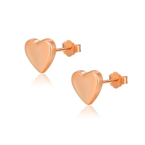 Lantine Sterling Silber 925 Rose Gold Ohrringe - Liebenswerter Ohrstecker für Mädchen und Damen, Kommt in eine Raffinierte Schmuckgeschenk-Box von Lantine