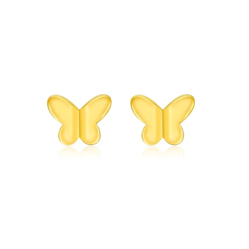 Mini Schmetterling Ohrstecker Silber 925 Ohrringe Gold für Mädchen Frauen von Lantine