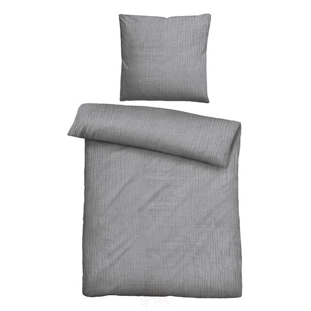 Lanudo? Musselin Bettw?sche Sturmgrau 135 x 200 + 80 x 80 cm von Lanudo