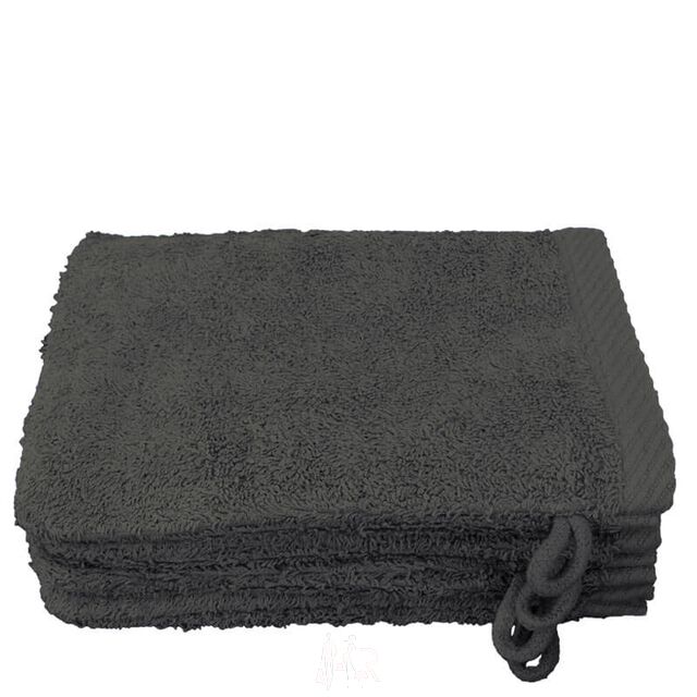 Lanudo? Waschhandschuh Pure Line 21x15 cm 4er Set Dunkelgrau von Lanudo