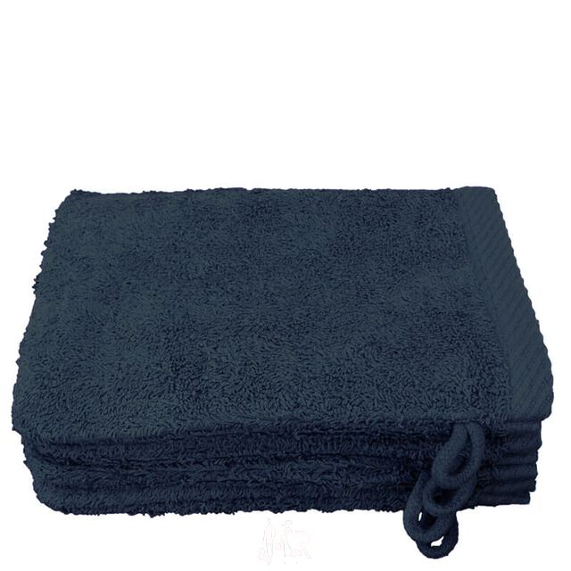 Lanudo? Waschhandschuh Pure Line 21x15 cm 4er Set Marineblau von Lanudo