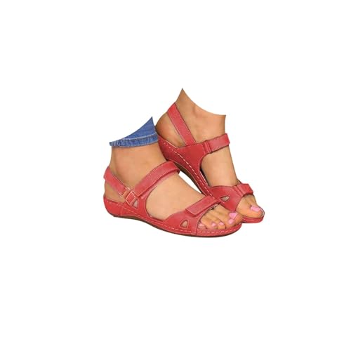 2025 Orthopädische Sportsandalen für Damen, Plateauschuhe, Sommerschuhe, bequem, elegant, Party, Mode, Keilsandalen, offener Zehenbereich, atmungsaktiv, flexibel, Strand, Trekking, Wandern, A19, 39 EU von Lanunlly