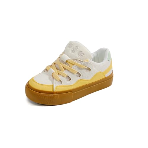 Lanverth Damen Low Top Plateauschuhe Colourful Anti-Rutsch Sohle mit Atmungsaktivem Mesh, Y2K Bequem für Freizeit 9339 Gelb EU 38 Lanverth Damen Low Top Plateauschuhe Colourful Anti-Rutsch Sohle mit Atmungsaktivem Mesh, Y2K Bequem für Freizeit 9339 Gelb EU 38 von Lanverth