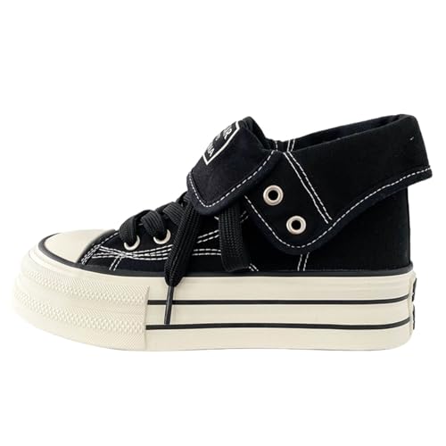 Lanverth Damensneaker High Top Chunky Plateau - Atmungsaktive Canvas Schuhe für Campus Style & Casual 21 Schwarz Größe 40 Lanverth Damensneaker High Top Chunky Plateau - Atmungsaktive Canvas Schuhe für Campus Style & Casual 21 Schwarz Größe 40 von Lanverth
