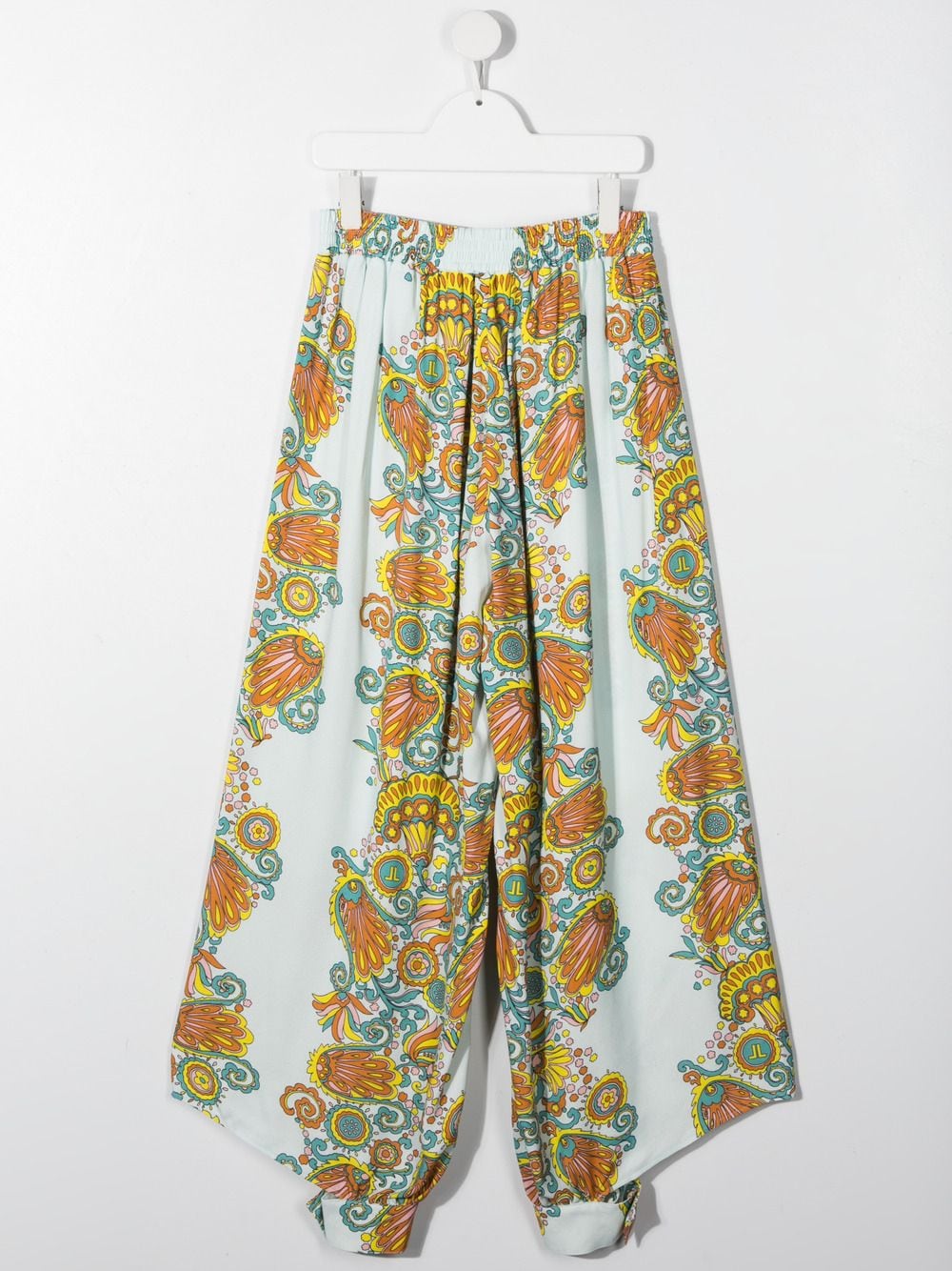 Lanvin Enfant Ausgestellte Hose mit Blumen-Print - Blau von Lanvin Enfant