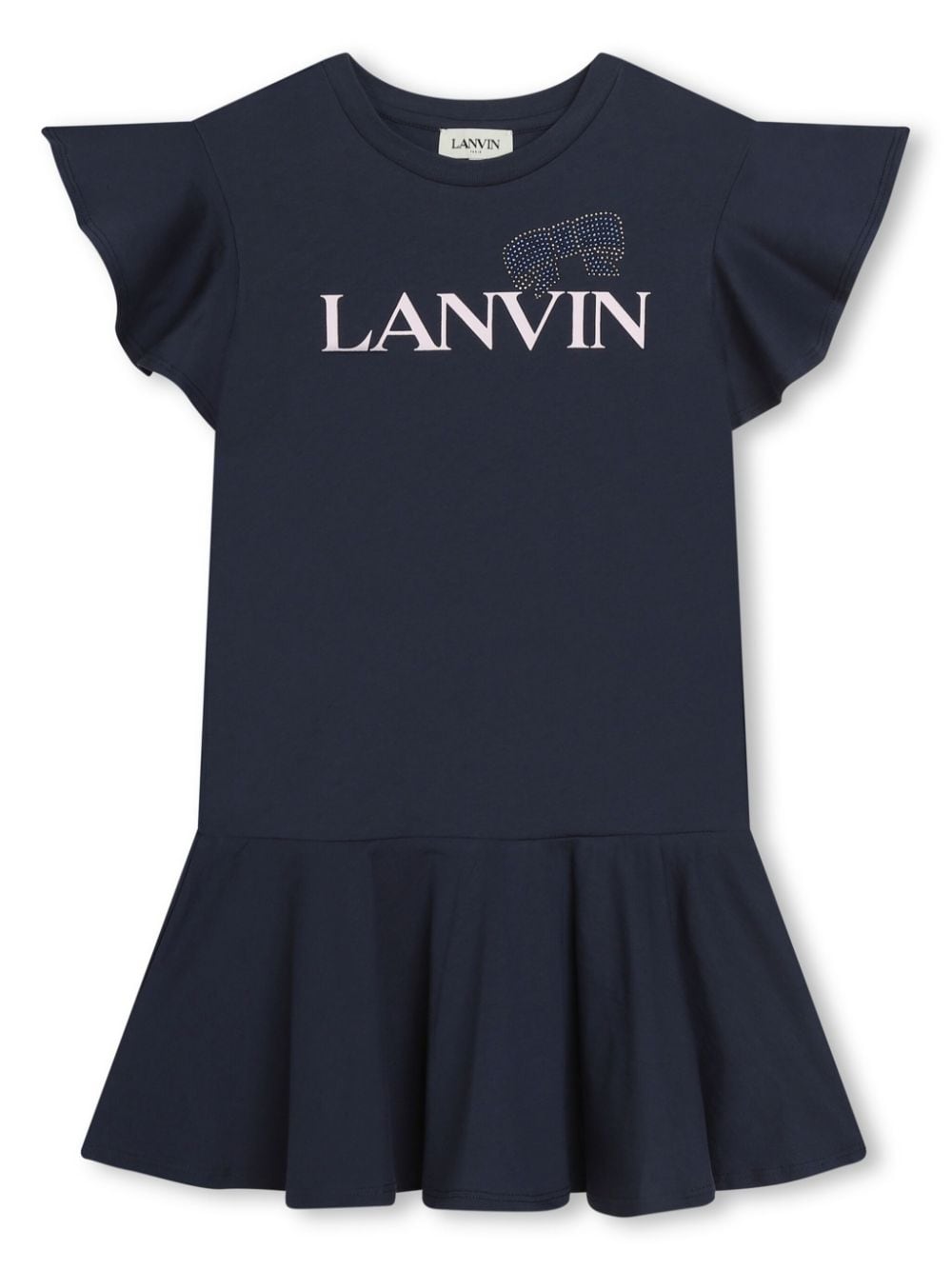 Lanvin Enfant Kleid mit Logo-Print - Blau von Lanvin Enfant