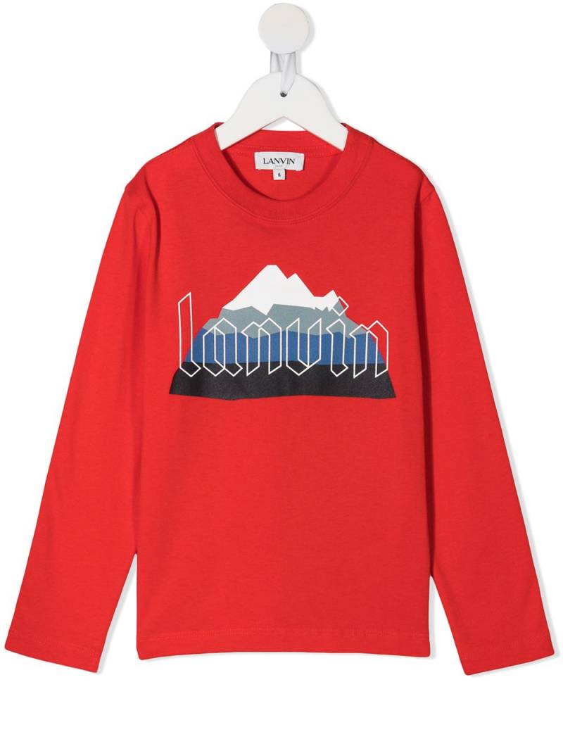 Lanvin Enfant T-Shirt mit Berg-Print - Rot von Lanvin Enfant