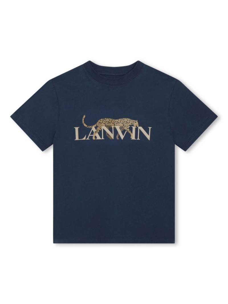 Lanvin Enfant T-Shirt mit Leoparden-Print - Blau von Lanvin Enfant