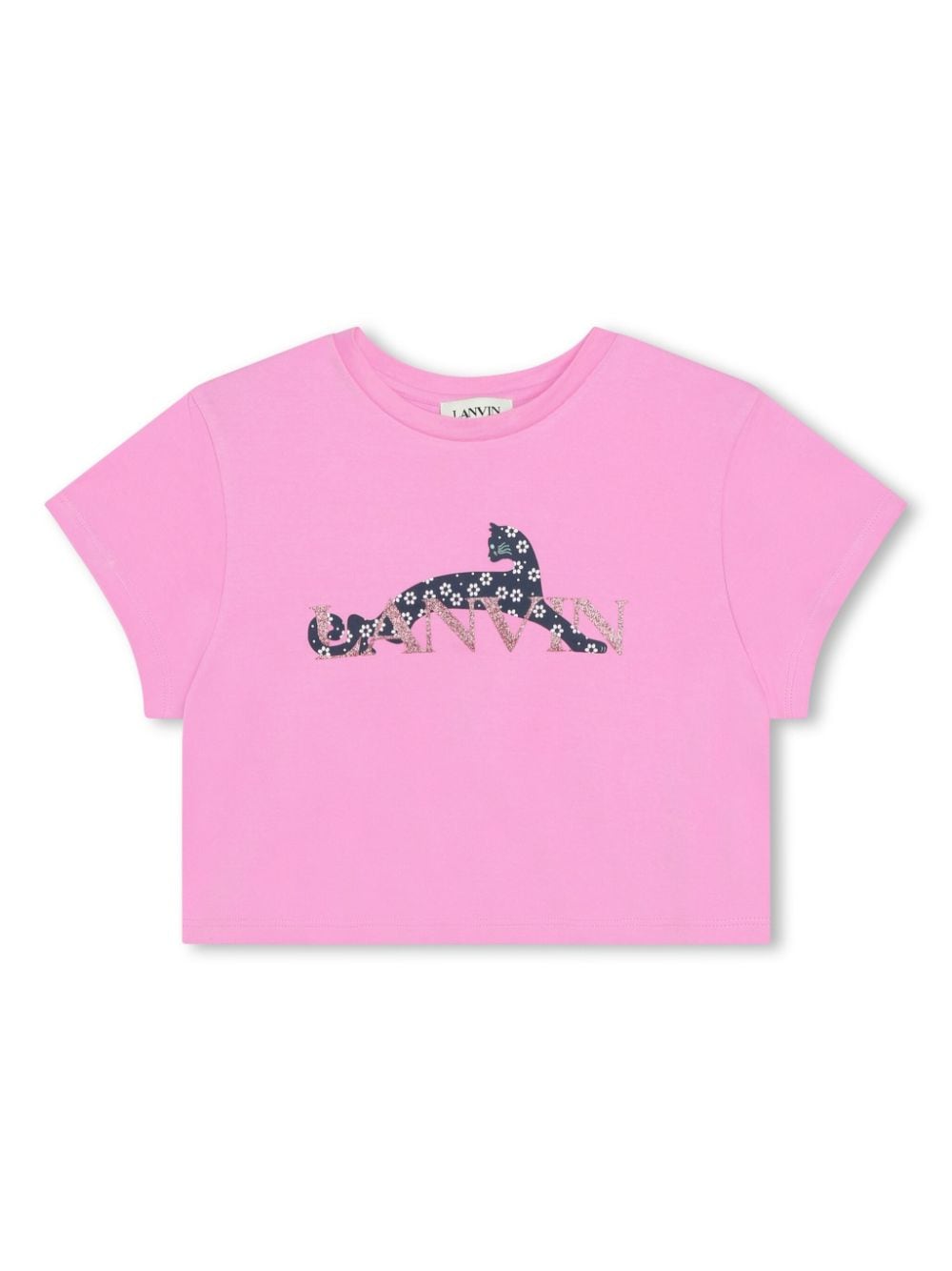 Lanvin Enfant T-Shirt mit Logo-Print - Rosa von Lanvin Enfant