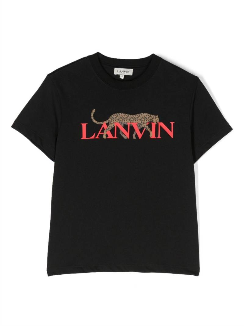 Lanvin Enfant T-Shirt mit Logo-Print - Schwarz von Lanvin Enfant