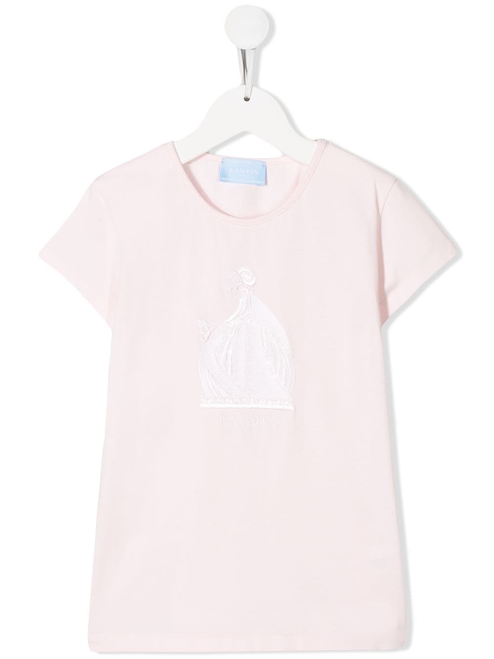 Lanvin Enfant T-Shirt mit Pailletten-Logo - Rosa von Lanvin Enfant