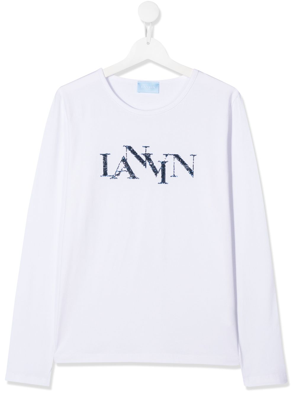 Lanvin Enfant TEEN T-Shirt mit Pailletten-Logo - Weiß von Lanvin Enfant