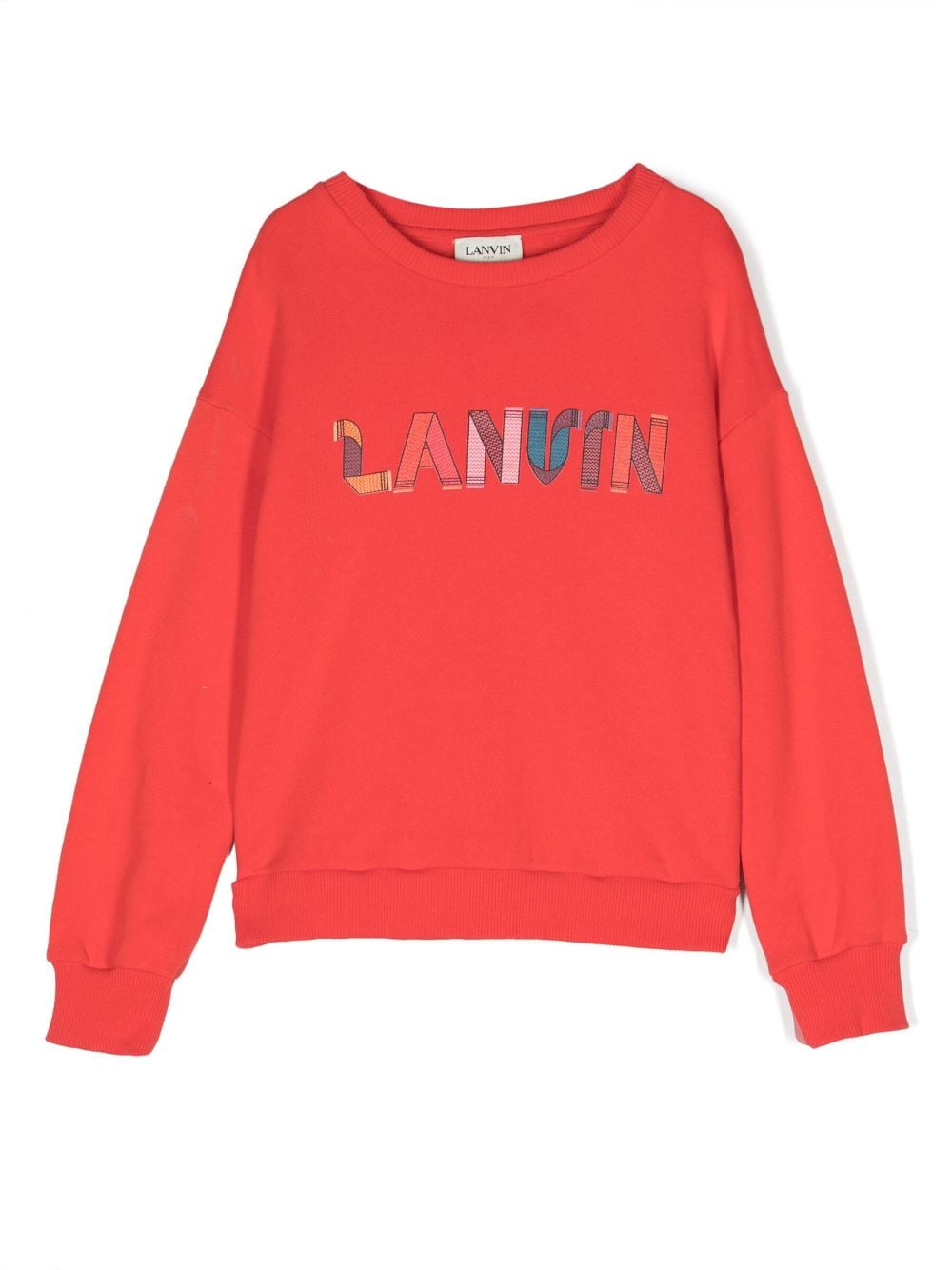 Lanvin Enfant Sweatshirt mit Logo-Print - Rot von Lanvin Enfant