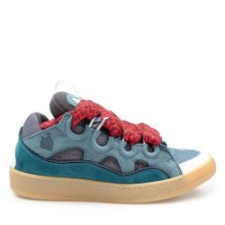 Lanvin Anthrazit Curb Sneakers Aus Wildleder Und Stoff von Lanvin