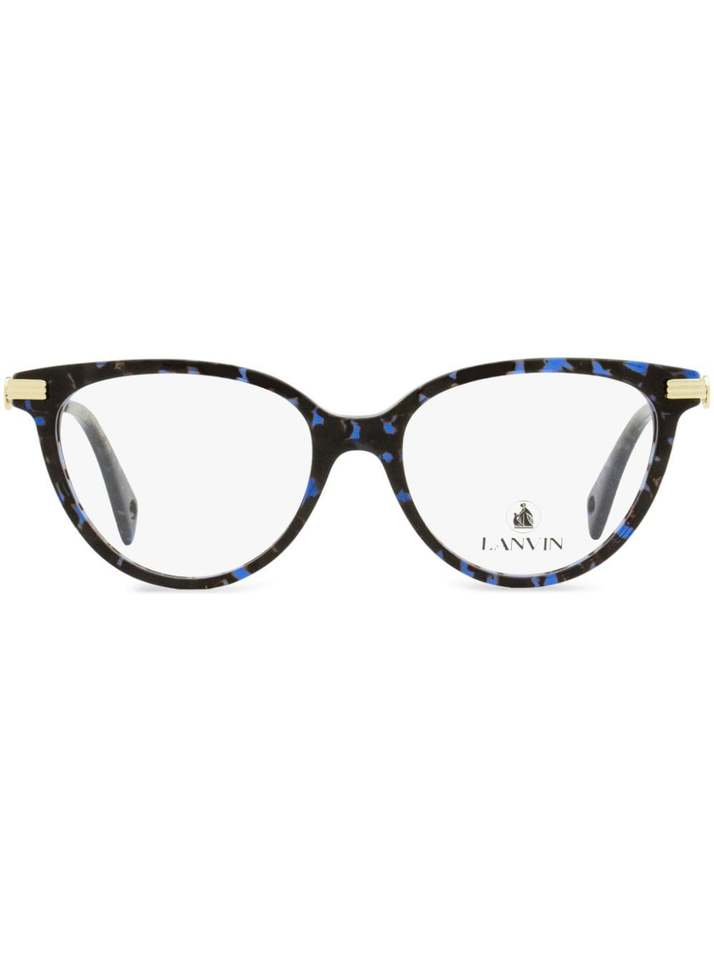 Lanvin Cat-Eye-Brille in Schildpattoptik - Blau von Lanvin