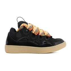 Lanvin Damen Schwarze Leder Curb Sneakers von Lanvin