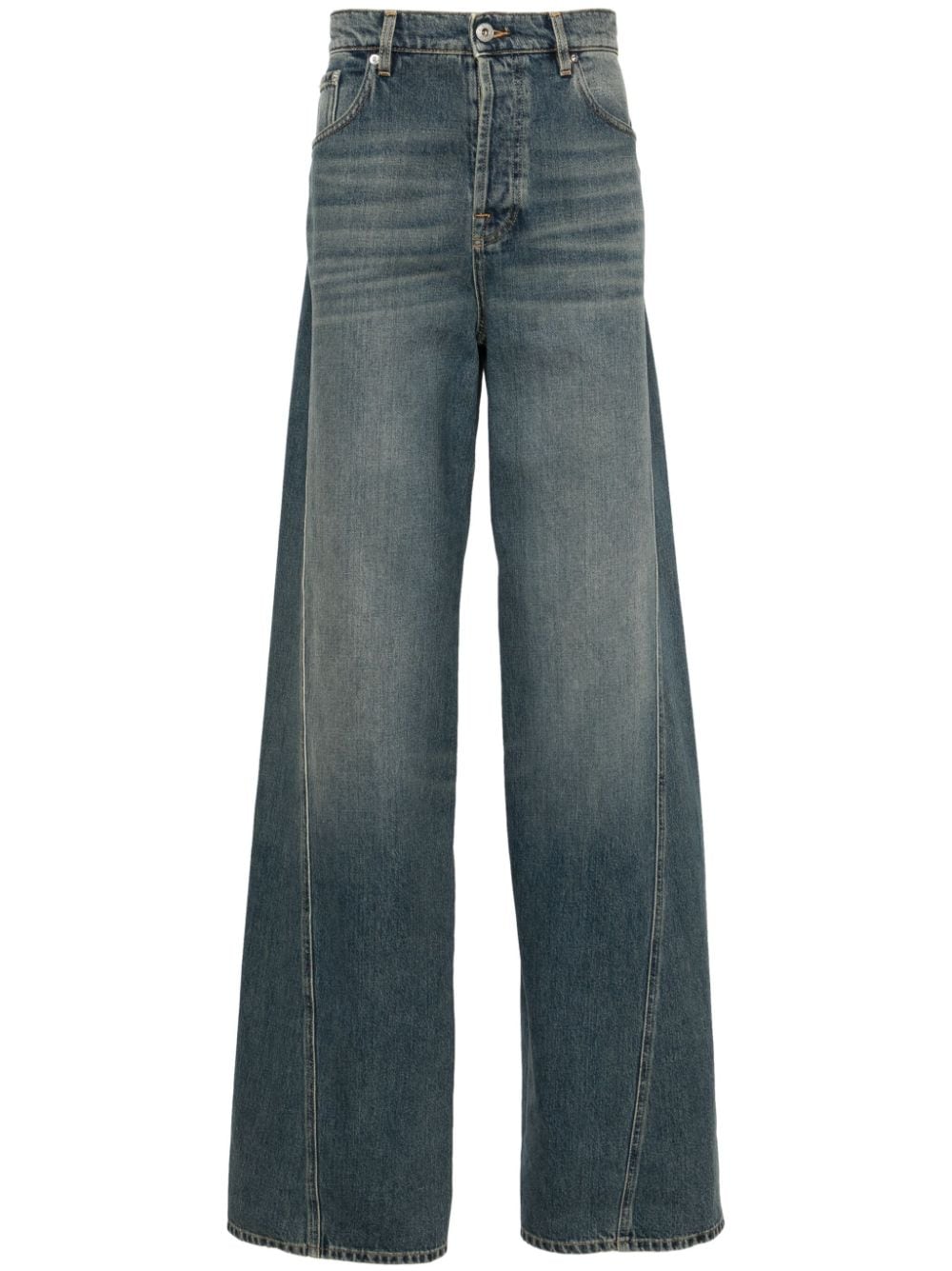 Lanvin Halbhohe Straight-Leg-Jeans - Blau von Lanvin